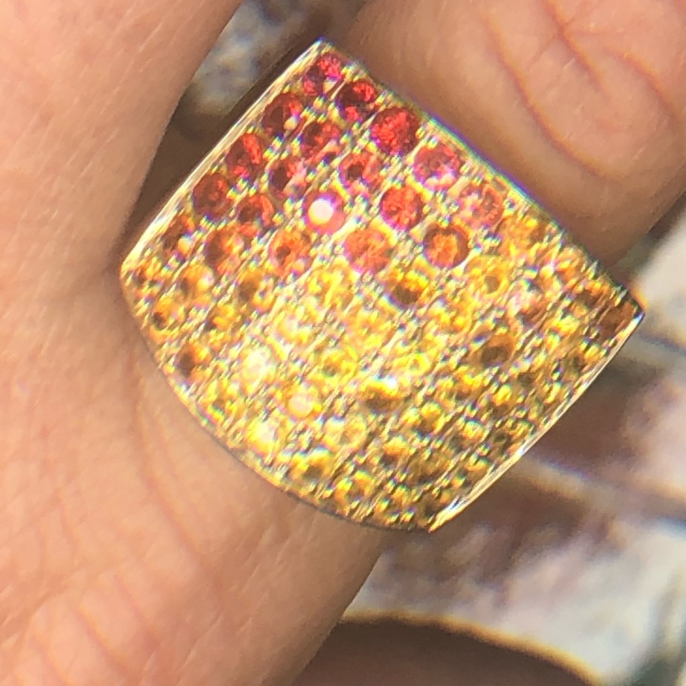 Gold Plated Sterling Silver Ombré bangle & ring
